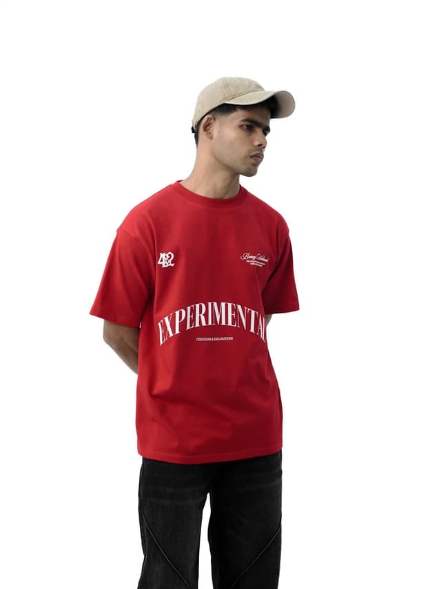 EXPERIMENTAL Oversized Tee – Red